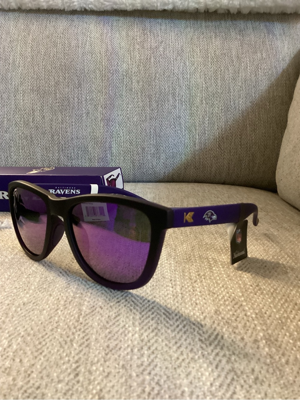 Baltimore Ravens Purple Mirrored Sunglasses for Men